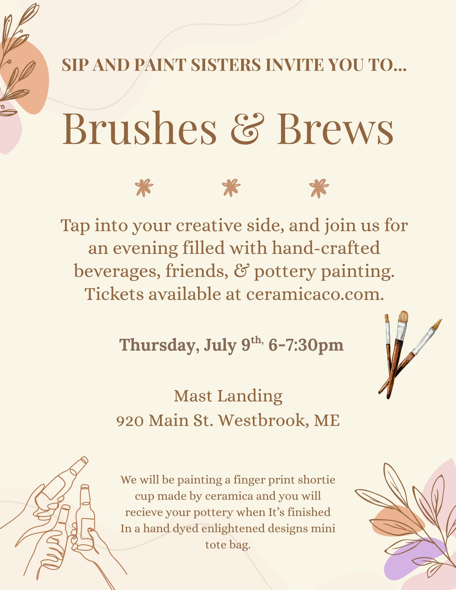 7/9 Sip & Paint Workshop at Mast Landing