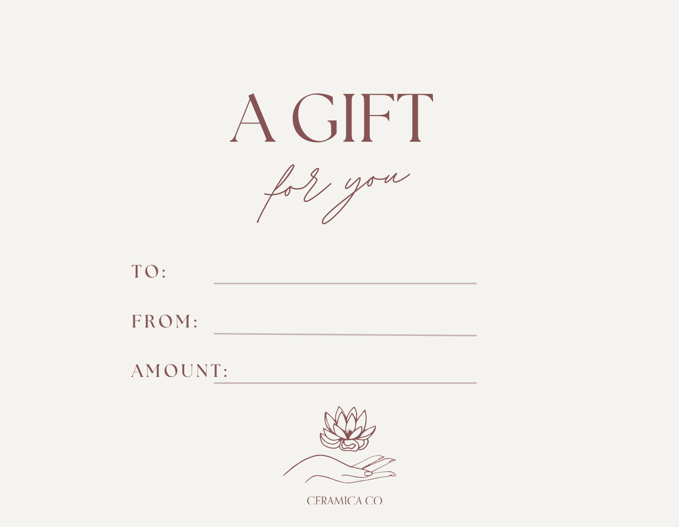 Ceramica Gift Card