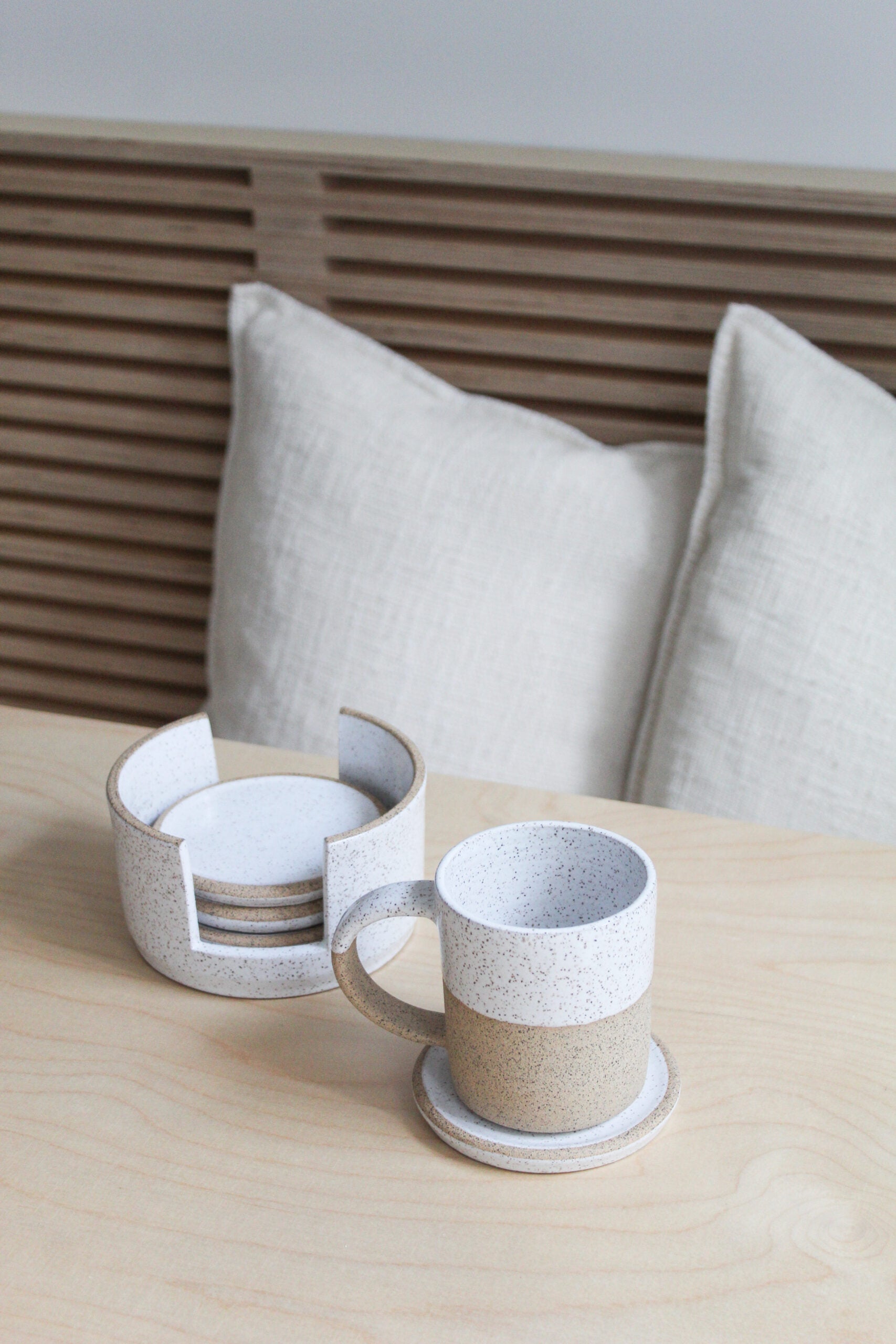 Bright White Coaster Set image 2