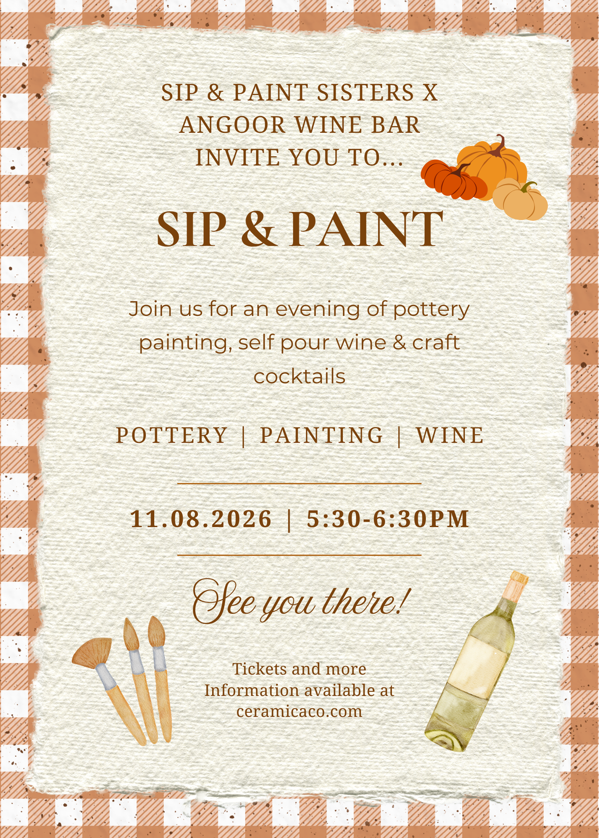 11/8 Sip & Paint Workshop at Angoor Wine Bar