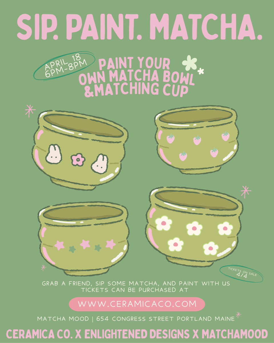 4/18 Sip & Paint at Matcha Mood // Tickets on Sale 4/4