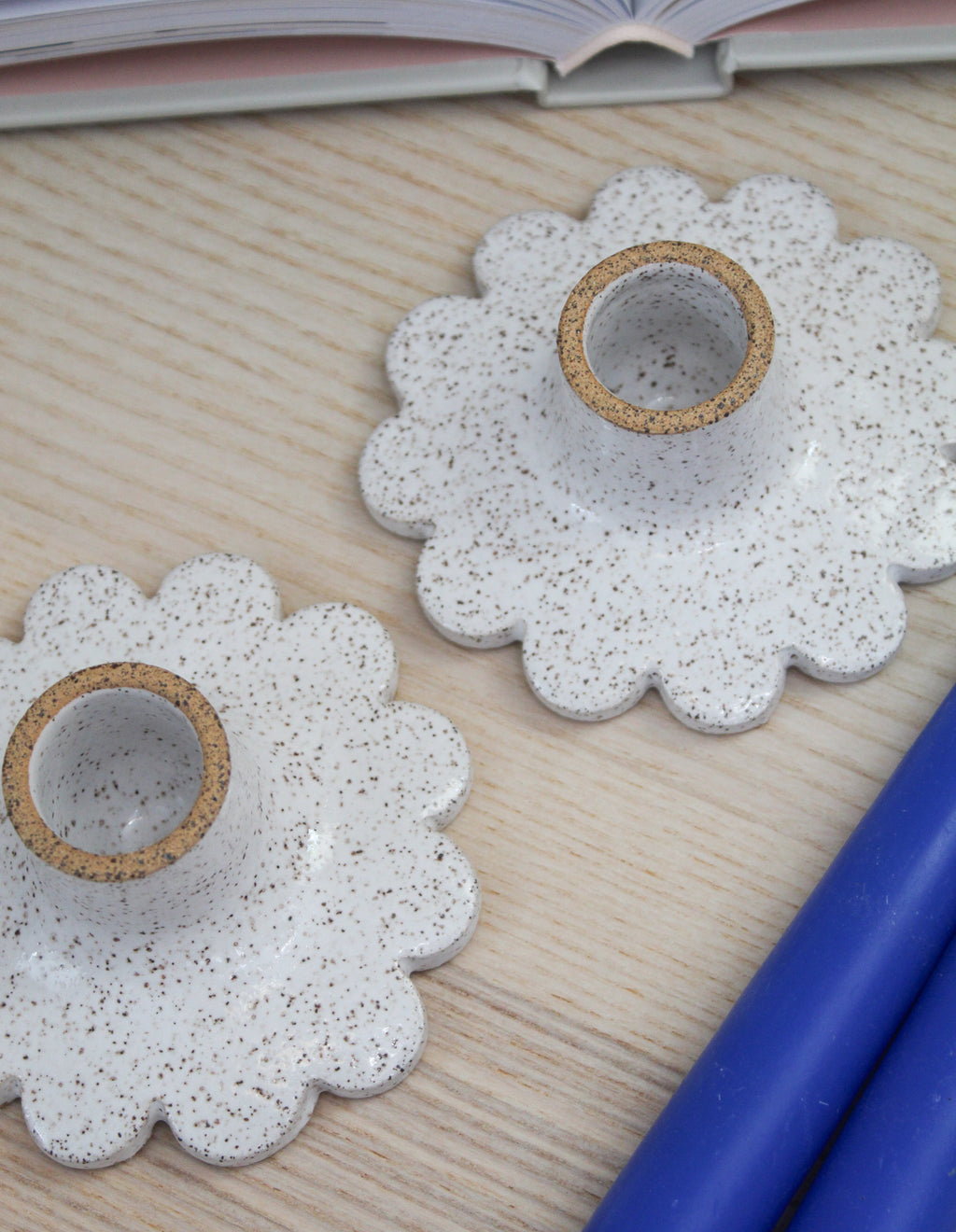 Bright White Taper Holder