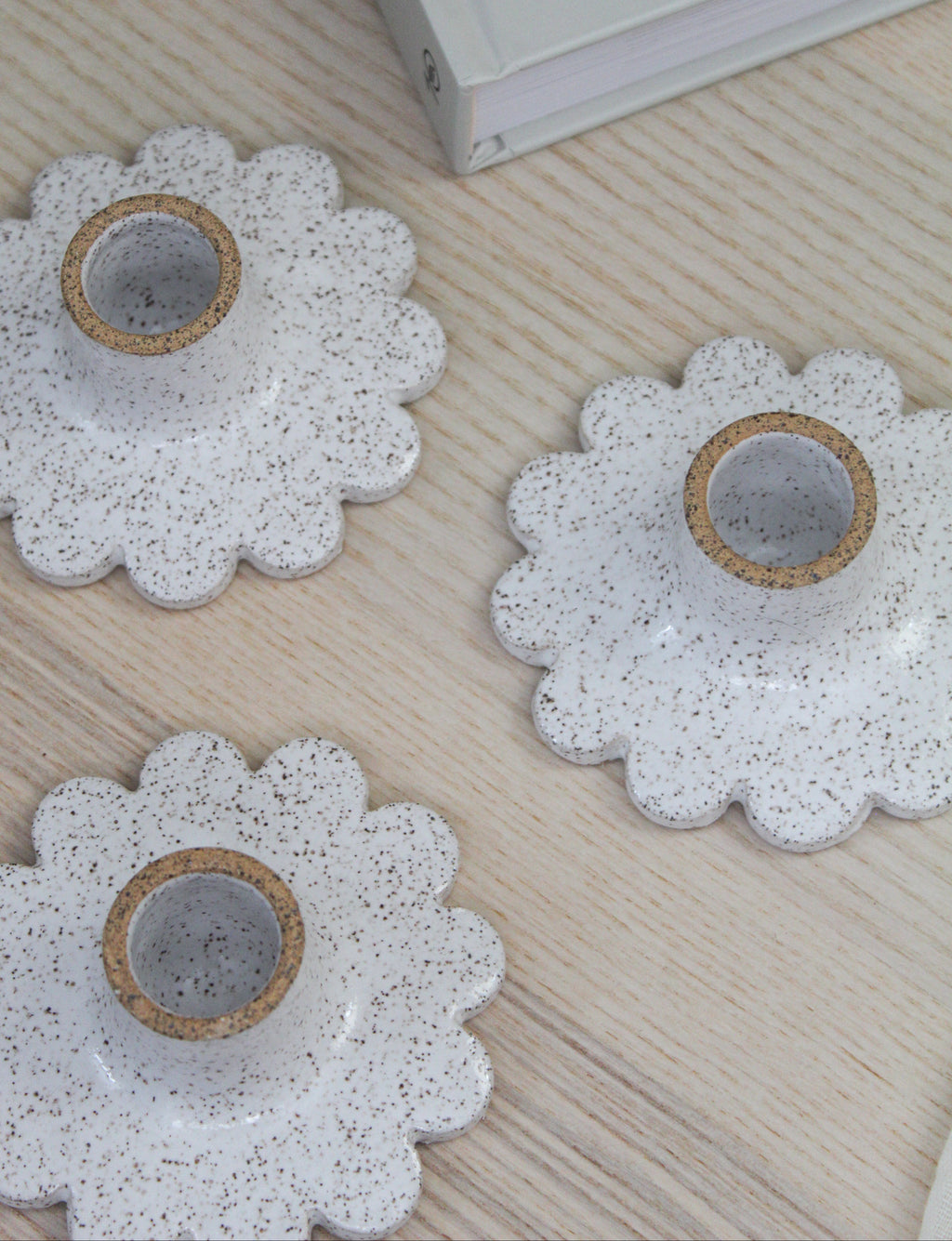 Bright White Taper Holder