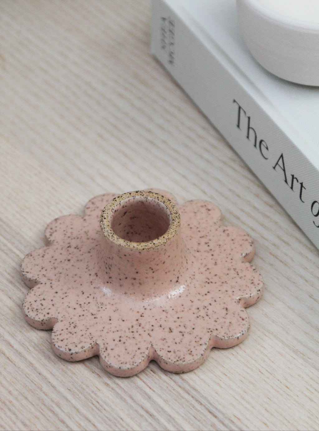 Blush Taper Holder