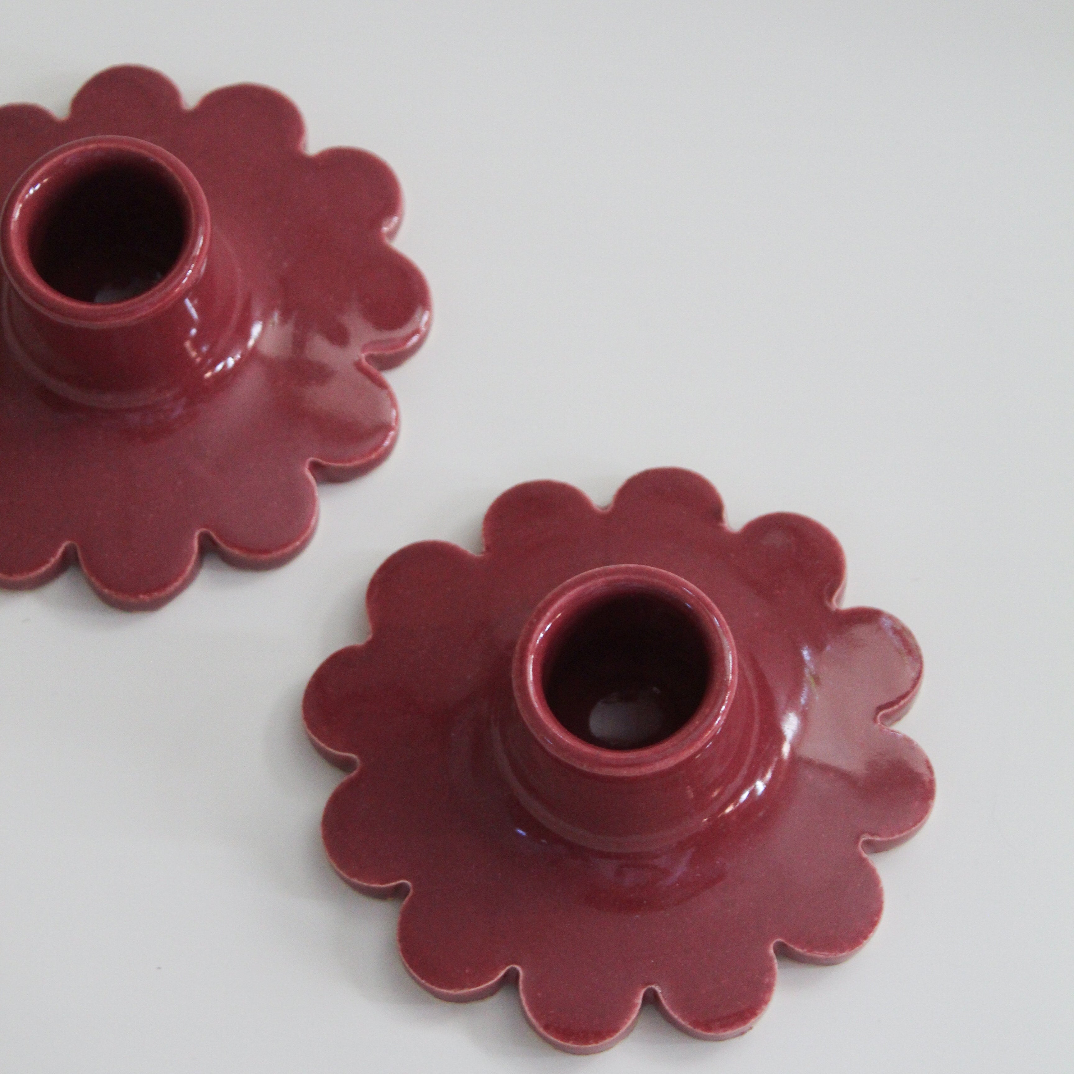 Plum Taper Holder