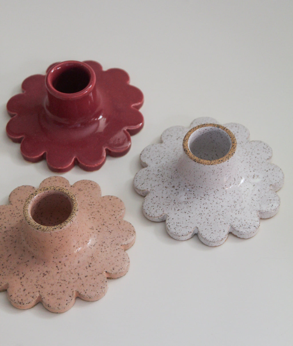 Plum Taper Holder