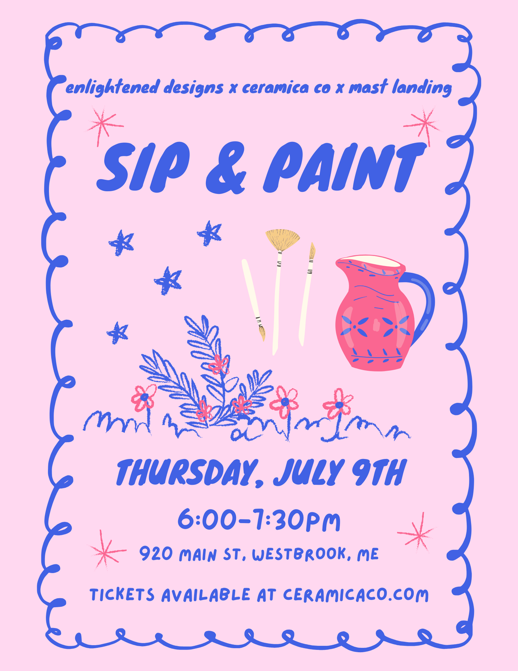 7/9 Sip & Paint Workshop at Mast Landing