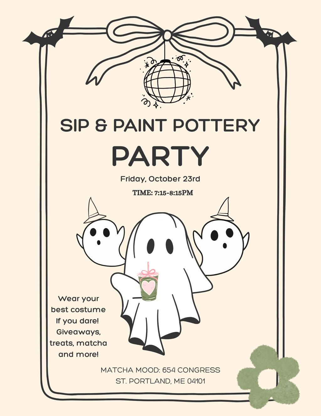 10/23 Sip & Paint Workshop at Matcha Mood (7:15-8:15PM)